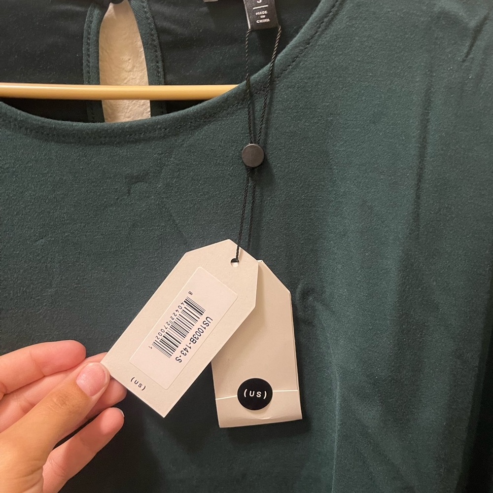 Teal and Navy Color Block Dress - Picture 2 of 3